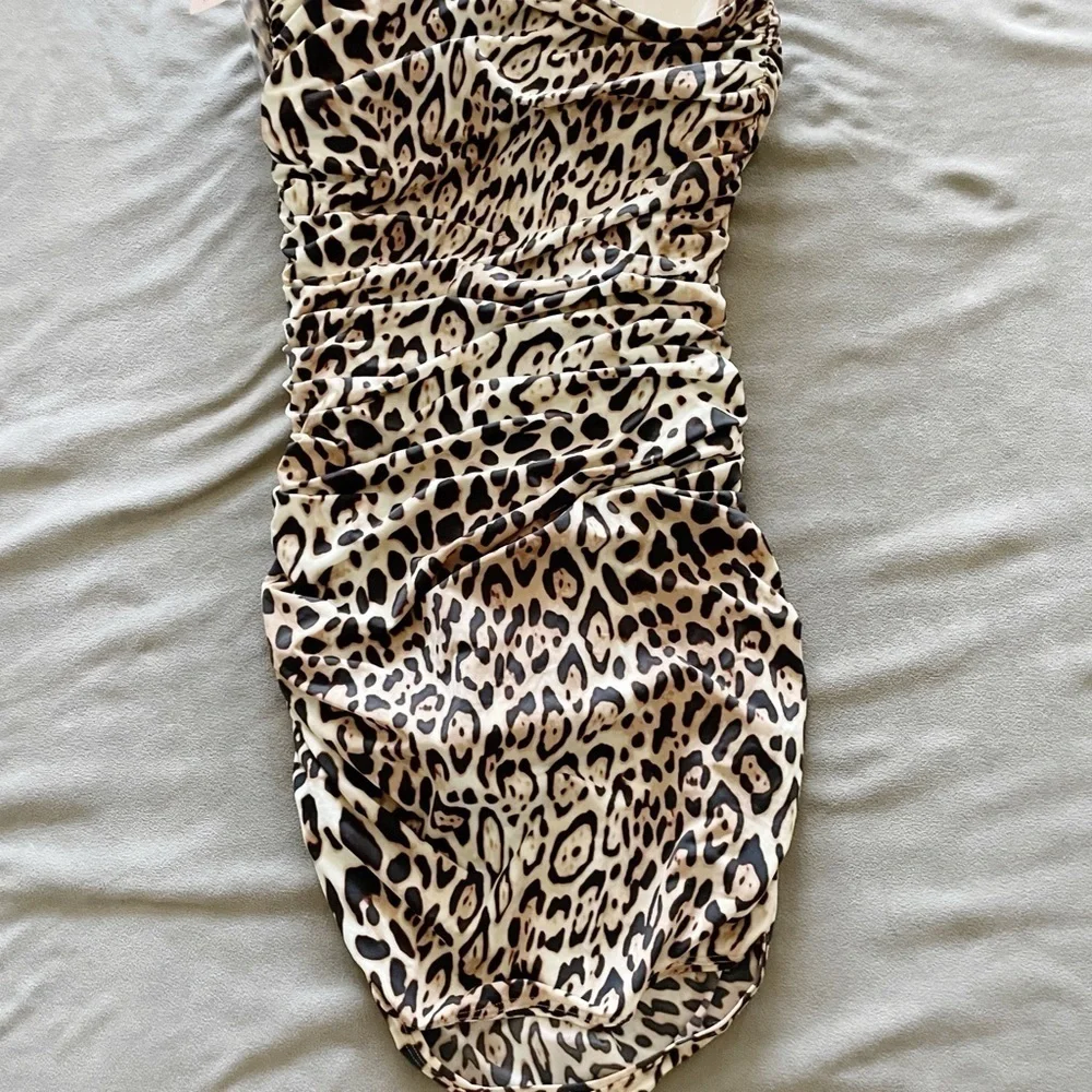 Victoria's Secret Leopard Print Skirted One Piece Swimsuit Dress